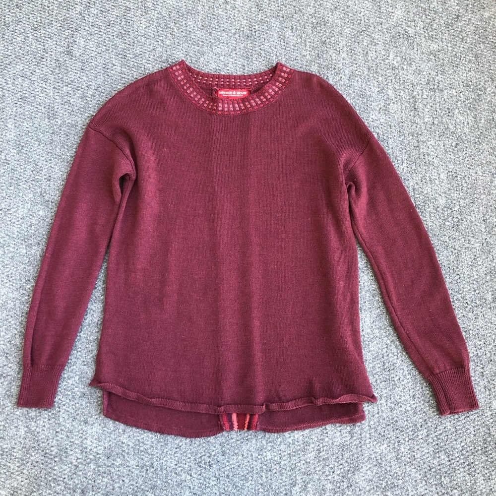 Krimson Klover merino wool blend split hem crewneck tunic sweater size medium